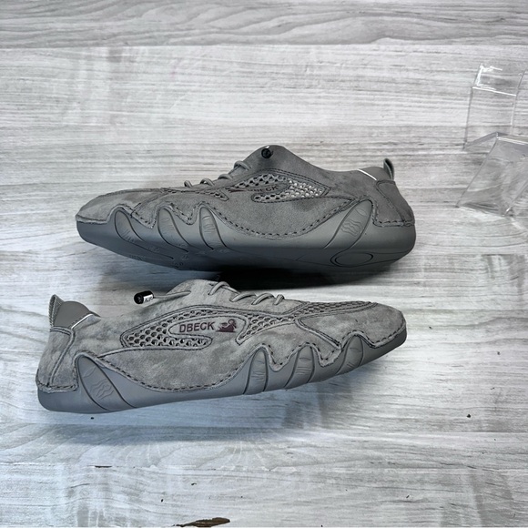 Dbeck AirWalker Ultralight Breathable Mesh Gray Suede Comfort Shoes Men’s Size 8 - Picture 8 of 14